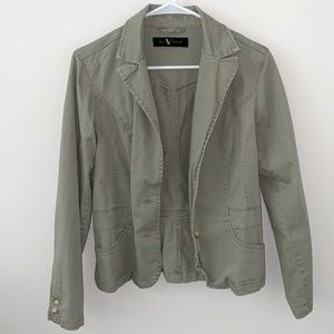 Vintage Gloria Vanderbilt army green Blazer| size Medium